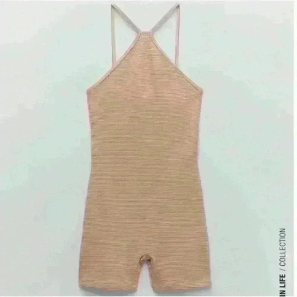 Zara Striped High Neck Romper Size M - Picture 4 of 12